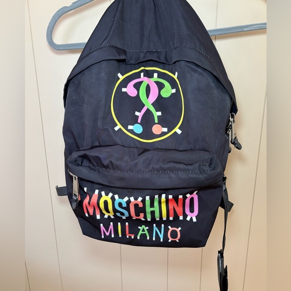 Moschino Milano Nylon Multicolor Backpack - Picture 2 of 11